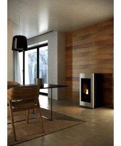 STUFA A PELLET ERMETICA FREEPOINT "ONE 7 T2" BIANCO 7 KW