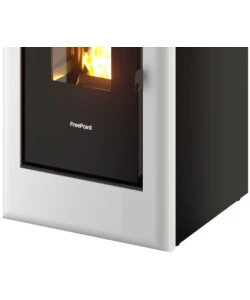 STUFA A PELLET ERMETICA FREEPOINT "ONE 7 T2" BIANCO 7 KW