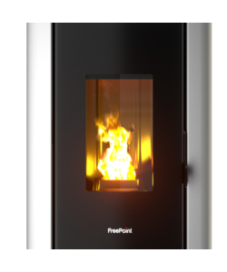 STUFA A PELLET ERMETICA FREEPOINT "ONE 7 T2" BIANCO 7 KW