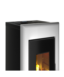 STUFA A PELLET ERMETICA FREEPOINT "ONE 7 T2" BIANCO 7 KW