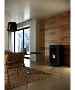 STUFA A PELLET ERMETICA FREEPOINT "ONE 7 T2" TITANIO 7 KW
