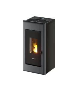 STUFA A PELLET ERMETICA FREEPOINT "ONE 7 T2" TITANIO 7 KW