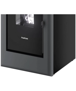 STUFA A PELLET ERMETICA FREEPOINT "ONE 7 T2" TITANIO 7 KW