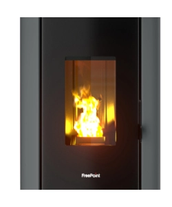 STUFA A PELLET ERMETICA FREEPOINT "ONE 7 T2" TITANIO 7 KW
