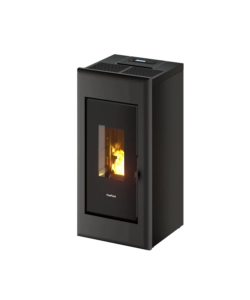 STUFA A PELLET ERMETICA FREEPOINT "ONE 7 T2" ANTRACITE 7 KW