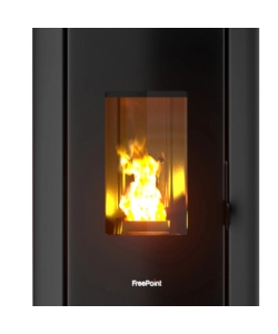STUFA A PELLET ERMETICA FREEPOINT "ONE 7 T2" ANTRACITE 7 KW
