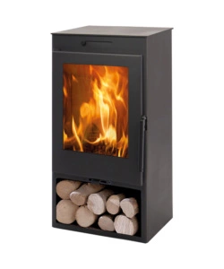 STUFA A LEGNA PANADERO "ZAHARA" IN ACCIAIO E GHISA NERO 6,9 KW