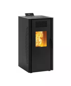 STUFA A PELLET VENTILATA "BURANO PLUS" NERO 8 KW CON WI-FI E BLUETOOTH