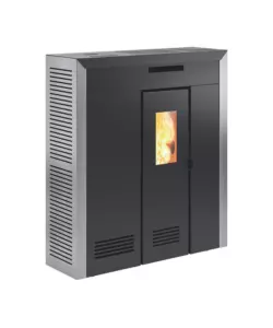 STUFA A PELLET SLIM CANALIZZATA E VENTILATA INVICTA "DAGLAN PLUS" GRIGIO 8,3 KW