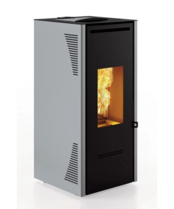 STUFA A PELLET CANALIZZATA E VENTILATA INVICTA "TALO PLUS" GRIGIO 11,6 KW