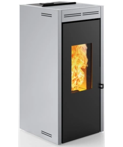 TERMOSTUFA A PELLET ERMETICA INVICTA "TERAMO PLUS" GRIGIO 17,2 KW