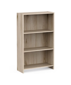 SET SCRIVANIA CON CASSETTO E LIBRERIA 3 RIPIANI ROVERE