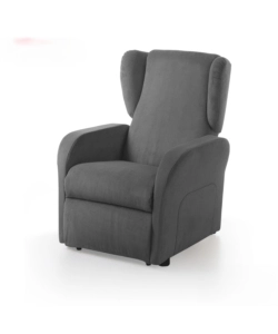 POLTRONA BELLAHOME "STAR" CON RECLINER IN TESSUTO GRIGIO 73X77X106 CM