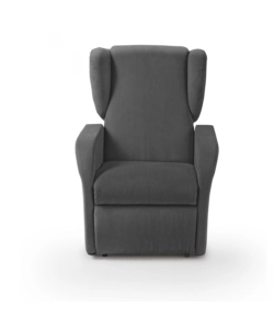 POLTRONA BELLAHOME "STAR" CON RECLINER IN TESSUTO GRIGIO 73X77X106 CM