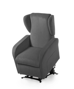 POLTRONA BELLAHOME "STAR" CON RECLINER IN TESSUTO GRIGIO 73X77X106 CM