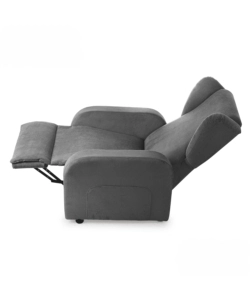 POLTRONA BELLAHOME "STAR" CON RECLINER IN TESSUTO GRIGIO 73X77X106 CM