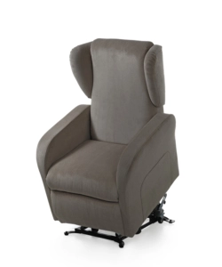 POLTRONA BELLAHOME "STAR" CON RECLINER IN TESSUTO TORTORA 73X77X106 CM