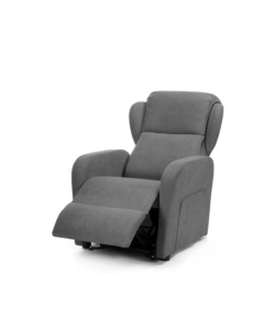 POLTRONA BELLAHOME "DIVA" CON RECLINER IN TESSUTO GRIGIO 73X77X106 CM