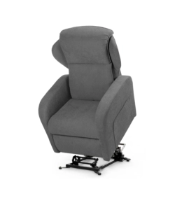 POLTRONA BELLAHOME "DIVA" CON RECLINER IN TESSUTO GRIGIO 73X77X106 CM