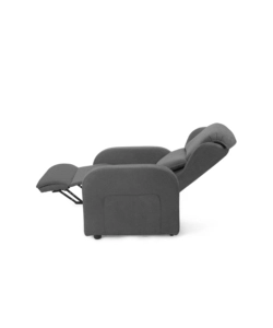 POLTRONA BELLAHOME "DIVA" CON RECLINER IN TESSUTO GRIGIO 73X77X106 CM