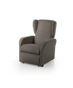 POLTRONA BELLAHOME "DIVA" CON RECLINER IN TESSUTO TORTORA 73X77X106 CM