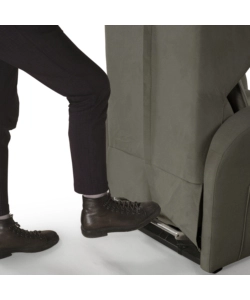 POLTRONA BELLAHOME "DIVA" CON RECLINER IN TESSUTO TORTORA 73X77X106 CM