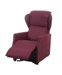 POLTRONA BELLAHOME "DIVA" CON RECLINER IN TESSUTO ROSSO 73X77X106 CM
