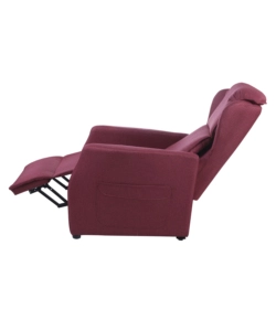 POLTRONA BELLAHOME "DIVA" CON RECLINER IN TESSUTO ROSSO 73X77X106 CM