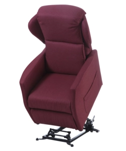 POLTRONA BELLAHOME "DIVA" CON RECLINER IN TESSUTO ROSSO 73X77X106 CM