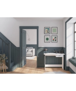 SCRIVANIA CON CASSETTO E VANO BIANCO 100X49,2X76,4 CM