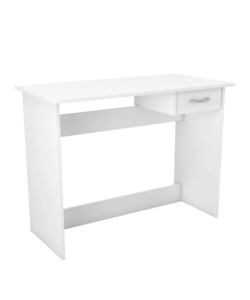 SCRIVANIA CON CASSETTO E VANO BIANCO 100X49,2X76,4 CM