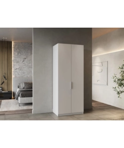 ARMADIO 2 ANTE BATTENTI BIANCO 79,4X51,1X203 CM
