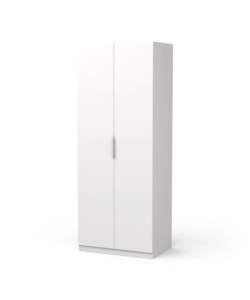 ARMADIO 2 ANTE BATTENTI BIANCO 79,4X51,1X203 CM