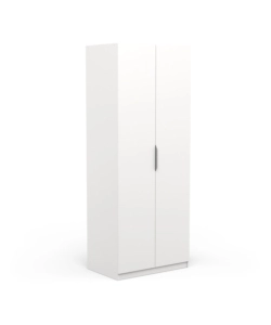 ARMADIO 2 ANTE BATTENTI BIANCO 79,4X51,1X203 CM