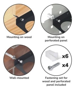 Supporto multipresa a 2 posti Fami in acciaio antracite 14,8x3,2x9,2 cm