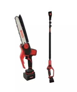 KIT POTATORE A CATENA A BATTERIA SANDRIGARDEN "SG-TR2400" BARRA 24 CM 2 BATTERIE 21V 4AH E ASTA TELESCOPICA 300 CM