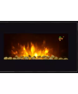 CAMINETTO ELETTRICO DA PARETE VINCO NERO 2000 W - COD. 70410
