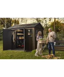CASETTA DA GIARDINO KETER "APEX 759/975" IN RESINA MARRONE DOPPIA OPZIONE MONTAGGIO 230X287X246 CM