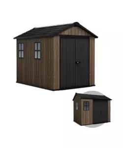CASETTA DA GIARDINO KETER "APEX 759/975" IN RESINA MARRONE DOPPIA OPZIONE MONTAGGIO 230X287X246 CM