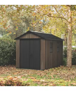 CASETTA DA GIARDINO KETER "APEX 7511/1175" IN RESINA MARRONE DOPPIA OPZIONE MONTAGGIO 230X350X246 CM