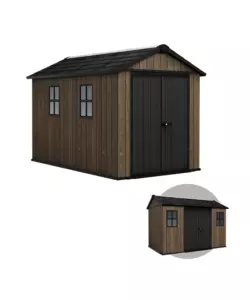 CASETTA DA GIARDINO KETER "APEX 7511/1175" IN RESINA MARRONE DOPPIA OPZIONE MONTAGGIO 230X350X246 CM