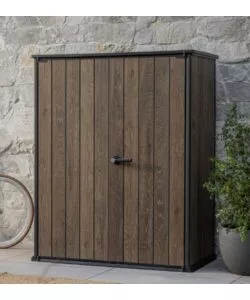 PORTATTREZZI MULTIUSO KETER "VERTICAL SHED" IN RESINA EFFETTO LEGNO 140X73,6X170 CM