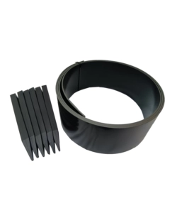 Bordura da esterno EuroGarden in plastica grigio con 6 picchetti 3 metri