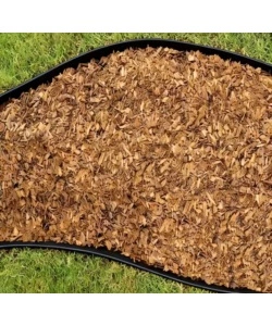 Bordura da esterno EuroGarden in plastica grigio con 6 picchetti 5 metri