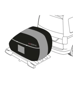 COPERTURA PER PORTABICI SU GANCIO TRAINO NORDRIVE 190X50X130 CM - N60058