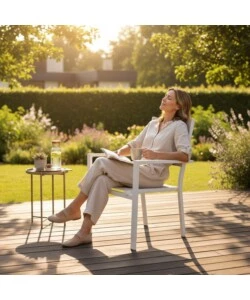 Sedia da esterno EuroGarden in alluminio e textilene tortora 60x56,5x87 cm