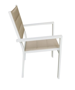 Sedia da esterno EuroGarden in alluminio e textilene tortora 60x56,5x87 cm