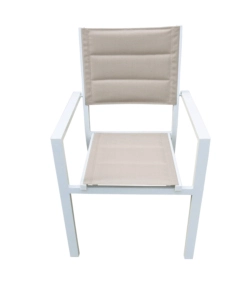 Sedia da esterno EuroGarden in alluminio e textilene tortora 60x56,5x87 cm