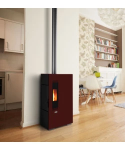 STUFA A PELLET CANADIAN STOVE "SLIMMY 6" BORDEAUX 6 KW