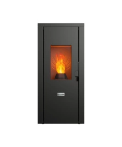 STUFA A PELLET ERMETICA CANADIAN STOVE "DESIGNEVO 9C" NERO 8,3 KW